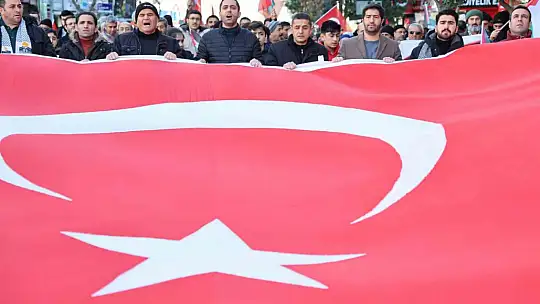 Elazığ'da teröre lanet, Filistin'e destek yürüyüşü