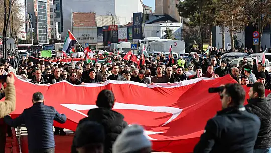 Elazığ'da teröre lanet, Filistin'e destek yürüyüşü