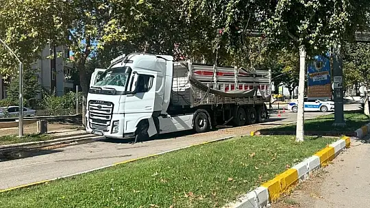 Elazığ'da tır devrildi: 2 yaralı