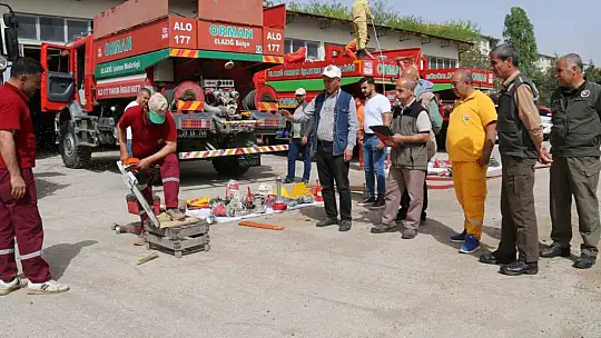 Elazığ'da yangın ile mücadele eğitimleri sürüyor
