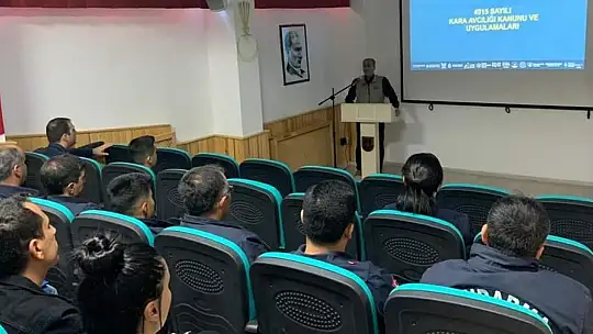 Elazığ Doğa Koruma Şube Müdürlüğünden jandarma ekiplerine bilgilendirme