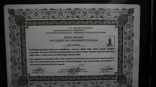 Fransa'dan geldiği Elazığ'da Müslüman oldu