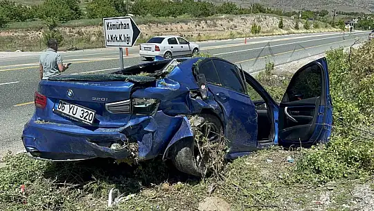 Lüks araç yoldan çıktı: 1'i ağır 2 yaralı