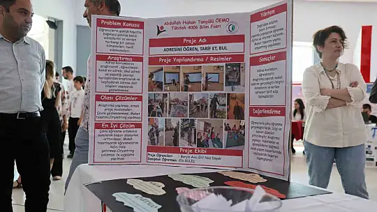 Öğrencilerin geliştirdiği projeler, TUBİTAK 4006 Bilim Fuarı Festivali'nde sergilendi