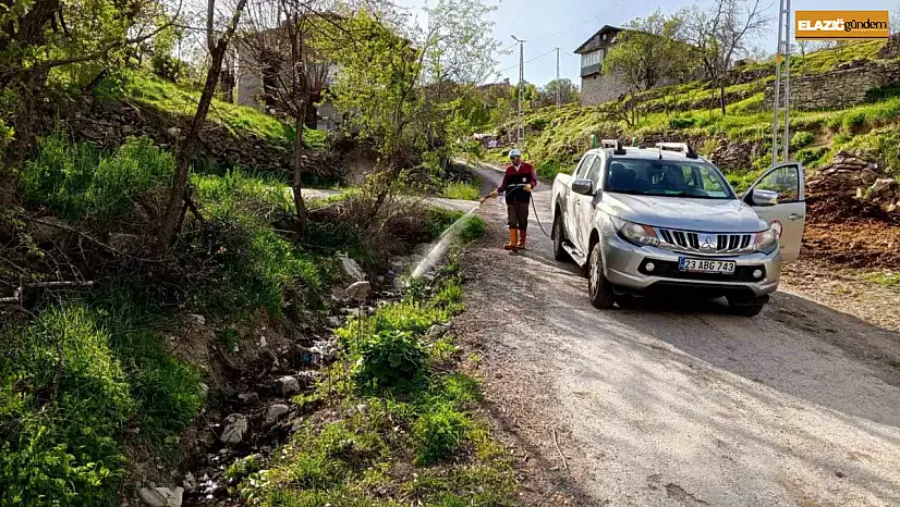 Elazığ'da larva ile mücadele sürüyor