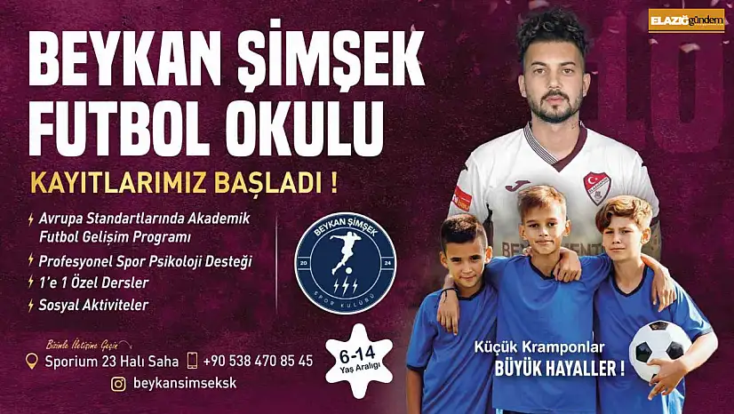 Elazığspor'un yıldızı Beykan Şimşek, kentte futbolun yıldızlarını yetiştirecek
