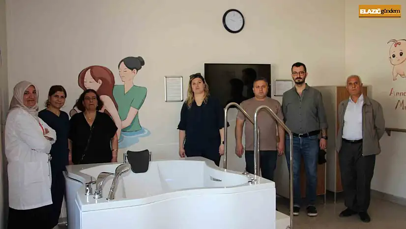 Kahta Devlet Hastanesi yetkilileri Elazığ'da suda doğum ünitesini inceledi