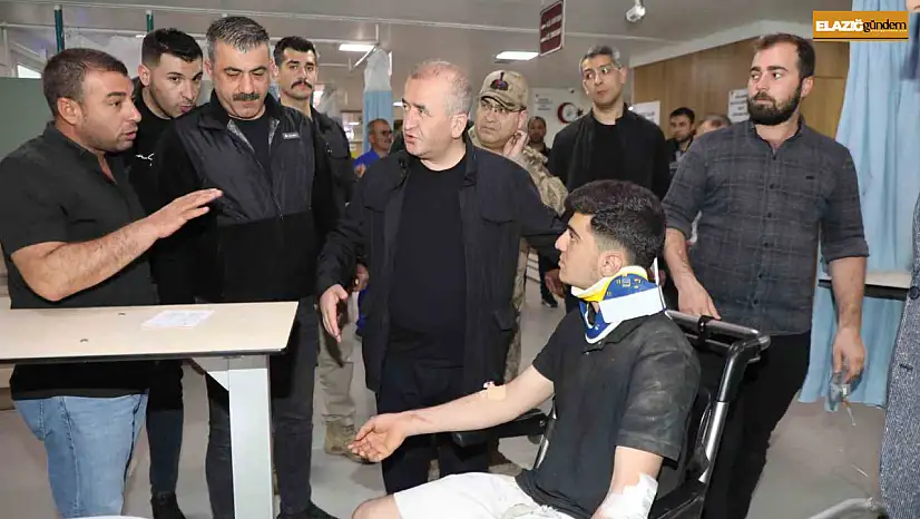 Vali Hatipoğlu midibüsün devrildiği kazada yaralıları ziyaret etti