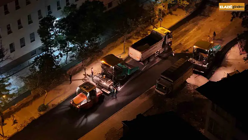 Elazığ Belediyesinden hummalı asfalt mesaisi: 50 araç, 40 personel gece gündüz sahada