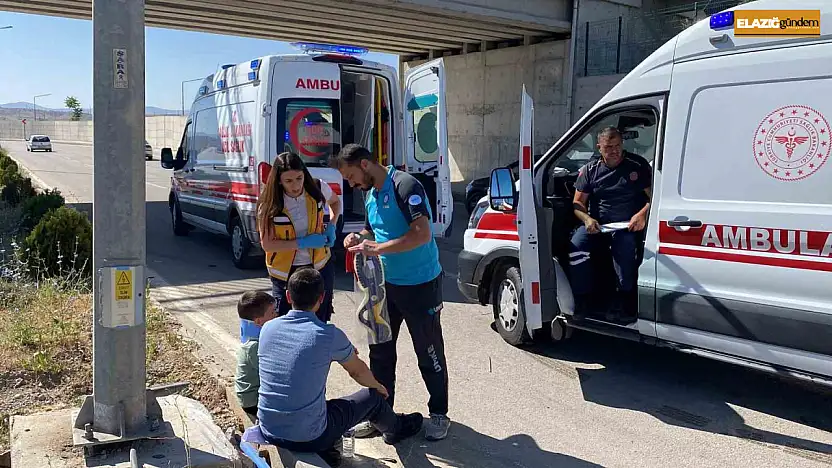 Elazığ'da karşı şeride geçen otomobil, kazaya neden oldu: 3 yaralı