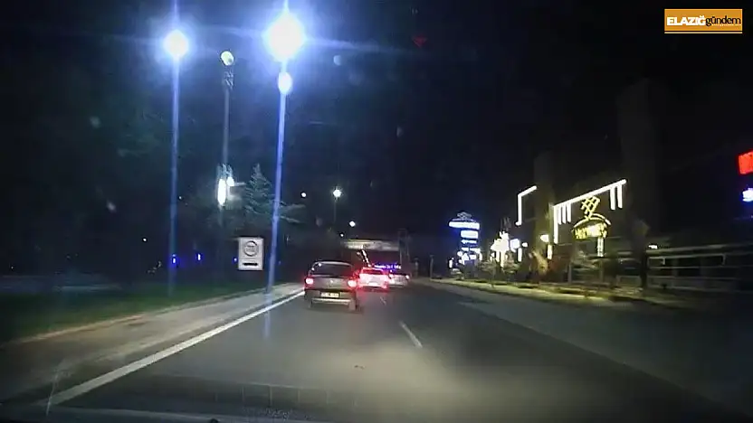 Elazığ'da makas atan sürücü kameralara yansıdı