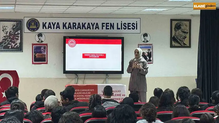 Elazığ'da öğrencilere, kadına yönelik şiddetle mücadele eğitimi