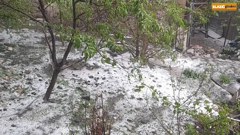 Elazığ'ı dolu vurdu